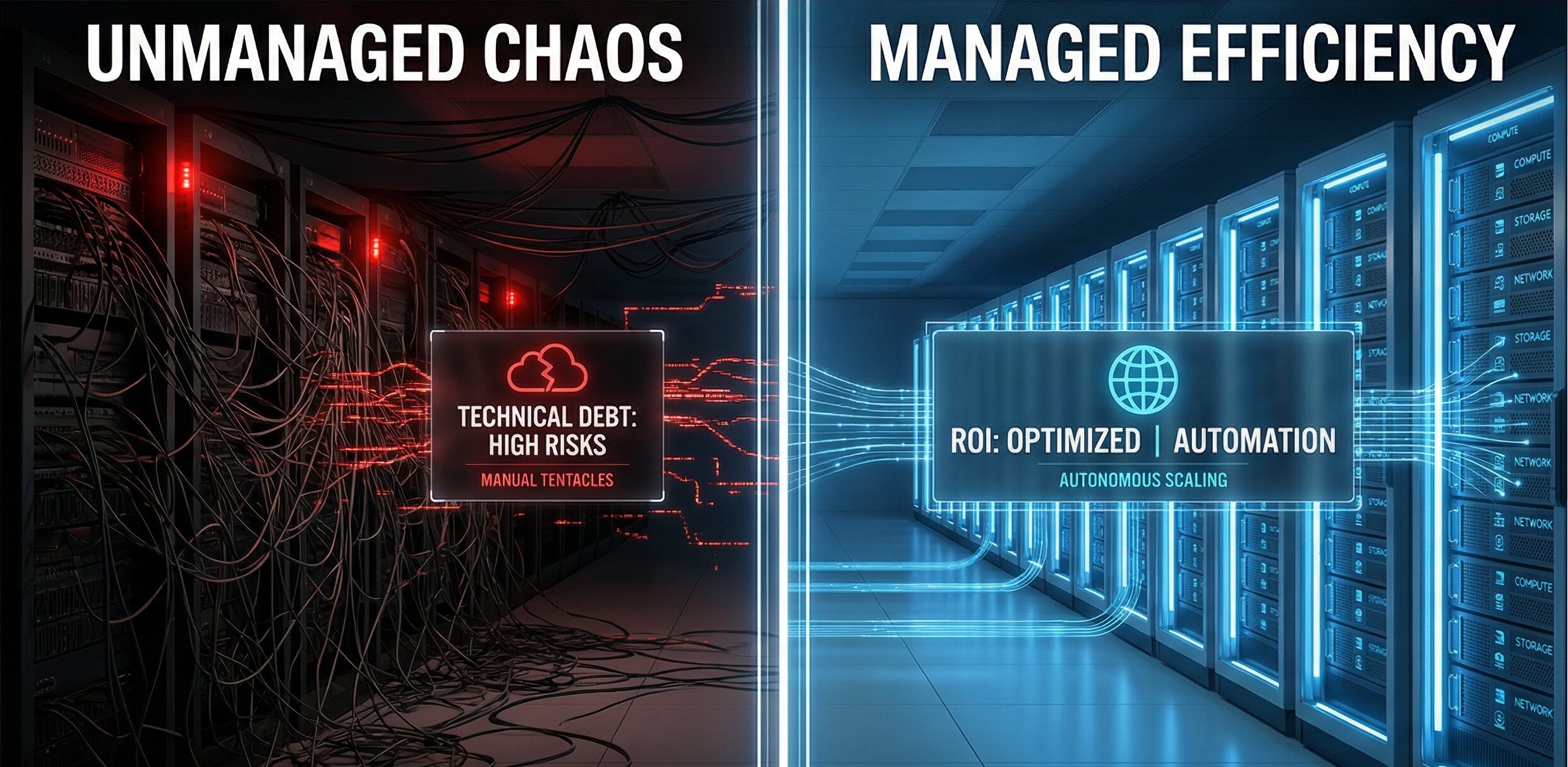 Cloud Cost ROI: Managed Infrastructure Efficiency vs Unmanaged VPS Chaos in 2026 Comparison Graph