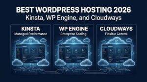 Read more about the article Best WordPress Hosting 2026: Kinsta vs WP Engine vs Cloudways — The CTO-Grade Audit