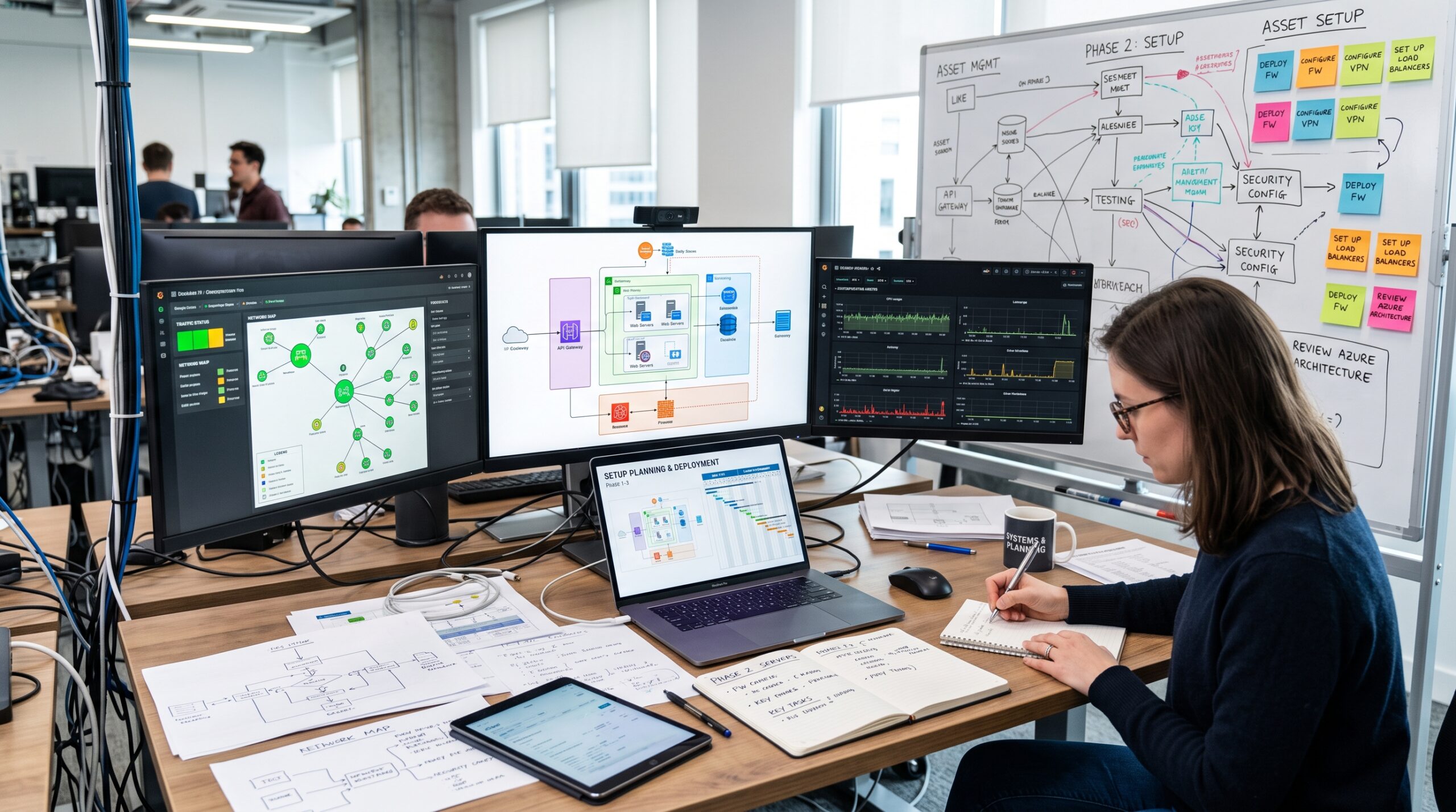 Workspace planning scene representing the EPL enterprise work setup ecosystem