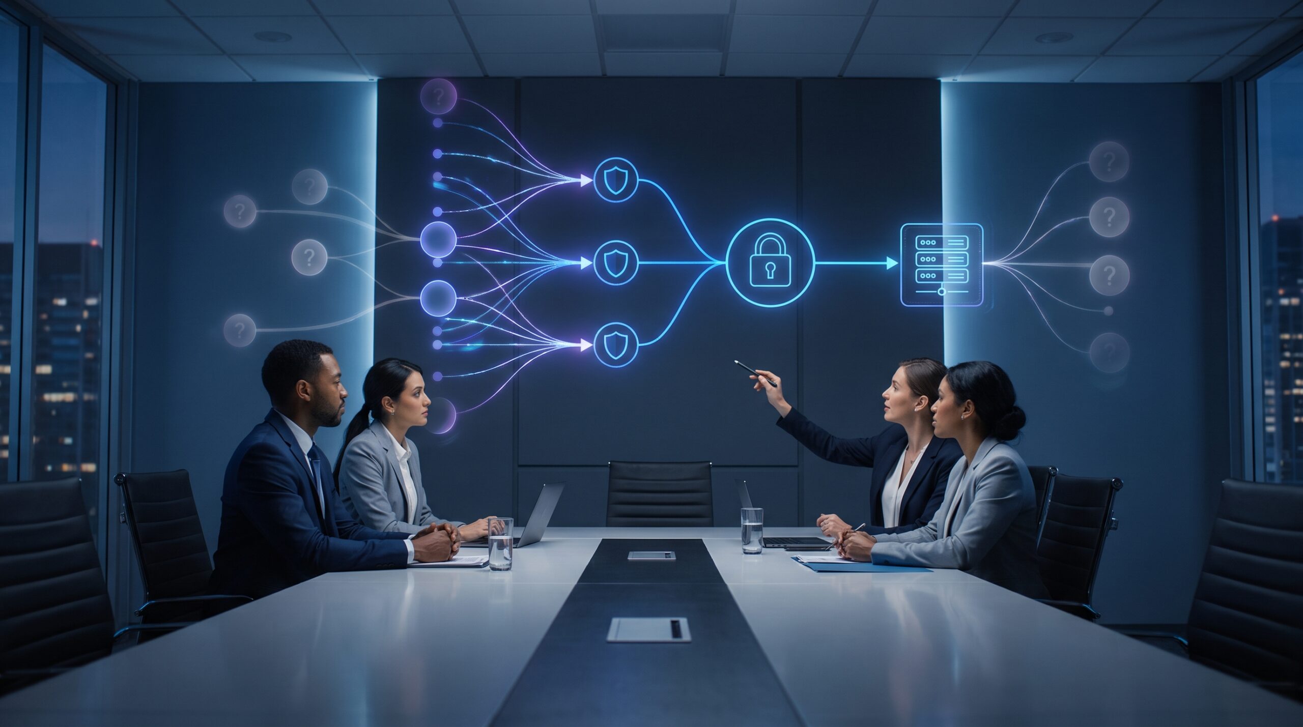 Enterprise leaders reviewing governed AI workflows and reducing unmanaged AI tool adoption.